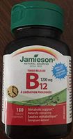 Jamieson Vitamin B12 1200mcg Timed Release, 180 Tablets
