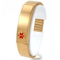 Medical ID Information Bracelet Gold Plated 8"