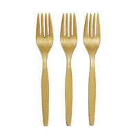 Metallic Gold Plastic Forks