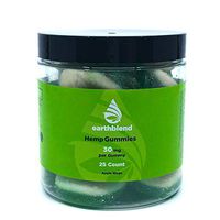EarthBlend 750mg Hemp Extract Supplement Green Apple Gummy Rings - 30mg per Gummy - 25 Count