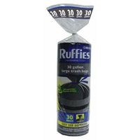 Ruffies 973031 30CT 30GAL Trash Bag, 30 Gallon