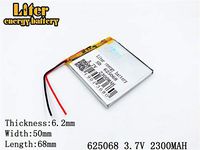 3.7V 2300mAh 625068 Lithium Polymer Ion Rechargeable Battery Lithium Polymer Li-Po Battery for MP4 GPS MP3 Bluetooth Stereo DIY Gift
