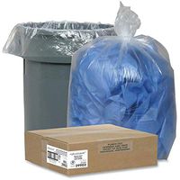 Nature Saver Recycled Clear Trash Can Liners, 55 Gallon, 1.50 Mil