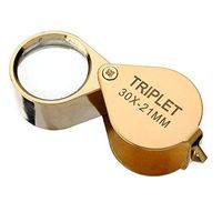 2 Pcs 30X 30X21mm Magnifier Jewelers Gold Eye Tool Jewellery Folding Loupe Glass Lens Magnifying Triplet Glass Jewelry Diamond