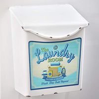 Enamel Laundry Room Lint and Laundry Detergent Pod Box - Retro Blue
