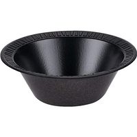 Case of 1000, Dart Foam Bowl, 12 Oz, Black for Hot & Cold Foods