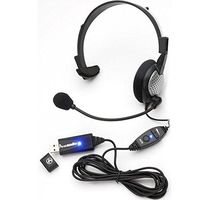 Andrea 351924 for Nuance Dragon NaturallySpeaking USB Headset with Noise Cancelling boom Microphone