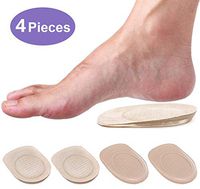 Beautulip Gel Heel Cup Leg Length Discrepancy Heel Cushion Shock Absorb Ankle Pain Sever's Disease Relieve