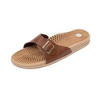 Revs Premium Reflexology & Acupressure Massage Sandals. Wear for Comfort, Health & Pain Relief (28cm / Women US 10.5-11 / Men US 9.5-10, Light Brown) Unisex, Vegan.