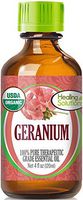 Organic Geranium Essential Oil (100% Pure - USDA Certified Organic) Best Therapeutic Grade Essential Oil - 120ml