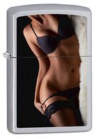 Zippo Lighter: Curves Ahead - Satin Chrome 75939