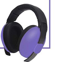 QIXIAOTING Children's Protective Earmuffs, Earplugs, Noise Prevention, Learning Noise Canceling Headphones 7x16x15.5cm,Purple