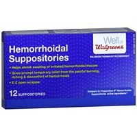 Walgreens Hemorrhoidal Suppositories, 12 ea