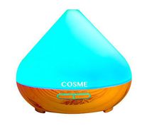 Cosme Essential Oil Diffuser, 300ml Wood Grain Aromatherapy Diffuser Ultrasonic Cool Mist Aroma Humidifier with Adjustable Mist Mode, Waterless Auto Shut-Off, 7 Color LED Lights & 4 Timer Settings
