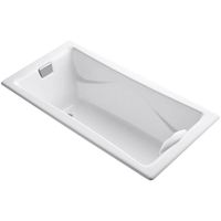 KOHLER 863-0 K-863-0 Tea-for-Two 6-Foot Bath, White, 60 Or More Gallons