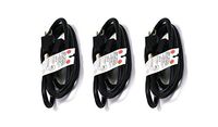 3 Pack 16AWG Power Extension Cord Cable, Black 6 Feet