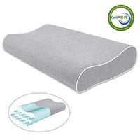 Mugetu Gel Infused Memory Foam Pillow Height Adjustable Cervical Pillow Supportive Contour Bed Pillow Neck Support for Back and Side Sleepers