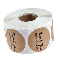 SM SunniMix 500 Round Kraft Paper Thank You for Your Business Adhesive Label Thank You Stickers Black Print 1 inch for Businesses, Online Retailers, Boutiques