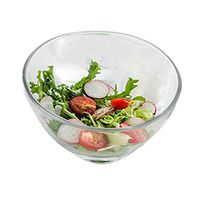 AXZHYX Bowl Creative Transparent Oblique Bowl Home Glass Bowl Fruit Salad Bowl Dessert Snack Bowl Small Sauce Bowl Hotel Tableware Home Noodles Boiled Fish Soup Bowl (Color : 10.57.5cm)