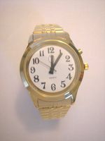 Men's Deluxe Talking Wrist Watch Gold Tone