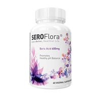 Seroflora Boric Acid Vaginal Suppositories 600mg - Bottle of 60 - pH Balance for Women - Feminine Care - Made in USA (60)