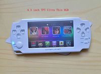 4.3'' 8GB Kids Student handheld game console with ultra-thin with touch-screen MP4 MP5 player White Color