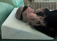 Xtreme Comforts 7" Memory Foam Bed Wedge Pillow, Hypoallergenic Breathable, Washable Bamboo Cover, Elevated Support Cushion, Acid Reflux, Lower Back Pain, Heartburn, Snoring, Allergies