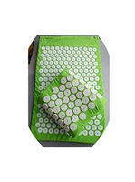 Acupressure Massage Mat with Pillow Body Pain Stress Relief Acupuncture Spike for Yoga Cushion Health Massager Care,Green Set