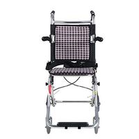 HJF-LUNYI Aluminium Wheelchair-Folding Portable Care Car, Durable Oxford Cloth Seat Self Propel Wheelchair, Suitable for The Elderly and Disabled