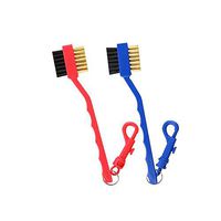 QHALEN Golf Club Cleaning Brush with Double Sided, Brass & Nylon Bristle