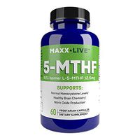 MAXX LIVE - L Methylfolate 12.5mg – Active Folate 5-MTHF, Methyl Folate Professional Strength - Immune Support, Essential Amino Acids– Vegan Gluten-Free - 60 Capsules