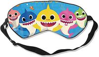 Cartoon Sea Shark Sleep Mask for Women Blackout Kids Sleep Mask Pack Printed Sleep Eye Masks Blackout Adjustable Head Strap Night Blindfold for Women Men Night Sleeping, Travel, Nap