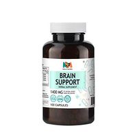 Brain Support 100 Capsules, 1400 MG per Serving (Ginkgo Biloba, Panax Ginseng, Bacopa Monnieri, Ashwagandha)