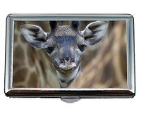 Cigarette Hard Box and Holder,Sunset Animal Giraffe Business Credit ID Card Holder