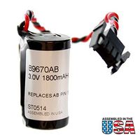 Exell PLC 3V 1800mAh Lithium Battery Replace for Allen Bradley 1756-AB1 1756-BA1 1756-L1 1756-L1MX 1756-L1MX 1756-L55MX 1756-L63 1764-LRP 1764-LSP 1794-L33 1794-L34 94194801 94194801-REV C 97072901