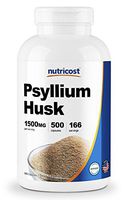 Nutricost Psyllium Husk 500mg, 500 Capsules - 1500mg Per Serving, Non-GMO & Gluten Free