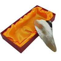 HIGH Quality Hand-Made Anti Aging Facial and Body Massage Tool for Beauty Care, Extended to Gua Sha Physical Scraper for Point Treatment (Box Included) (Brown)