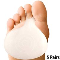 Metatarsal Ball of Foot Cushions – Gel Metatarsal Foot Pads for Women or Men’s Metatarsalgia Pain Relief. Orthotics Metarsal Support Pad with Toe Loop to Help Sesamoiditis & Mortons Neuroma (5 Pairs)