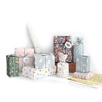 ICONIC from Wrapping Pack Set Paper for Present Birthday Wedding Baby Shower with Gift Tag (D/E/F)
