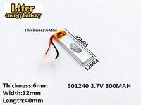 3.7V 250mAh 601235 Lithium Polymer Ion Rechargeable Battery Lithium Polymer Li-Po Battery for MP4 GPS MP3 Bluetooth Stereo DIY Gift