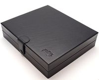 Mrs. Brog Travel Cigar Humidor Box Great Carry Along - Authentic Full Grade Buffalo Hide Leather - Black