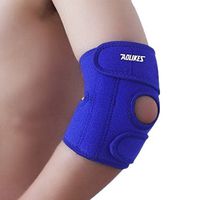 Mcolics Adjustable Neoprene Tennis Golfers Elbow Brace Wrap Arm Support Strap Band, Breathable Compression Sports Elbow Guard Protector Pad for Weightlifting, Tendonitis, Arthritis. 1 Sleeve (Blue)