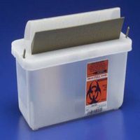 MCK85032800 - Covidien Multi-purpose Sharps Container In-Room 1-Piece 6.25H X 10.75W X 4.75D Inch Translucent Red Base Horizontal Entry Lid