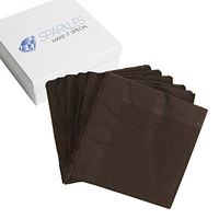 Sparkles Make It Special 50 pcs 2-Ply 5" inch Paper Napkins - Brown - Cocktail Drink Party Wedding Reception