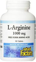 Natural Factors - L-Arginine, Supports Muscle Metabolism, 90 Tablets