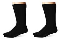 Top Flite Diabetic Non-Binding Cushion Crew Ultra Dri Socks 4 Pair Pack (L - USA Shoe 9-13, Black)