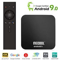 Mecool TV Box KM9Pro Android 9.0 4K TV Box with DDR4/4GB/32GB Storage/Voice Remote/Google Certified Media Player Support 2.4G/5G WiFi and BT4.0 or Above