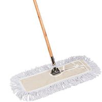Tidy Tools 24 Inch Cotton Dust Mop - 24'' X 5'' Wide Mop Head with Cut Ends (63 Inch Wood Handle)