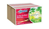 Diamond Greenlight Matches, 2 Packs of 300, Strike-on-Box