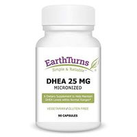EarthTurns Dhea 25 Mg (Mirconized) Adrenal Support Supplement - 90 Capsules